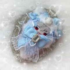 ぬい服 10cm にじぱぺっと ねこ 水色 ハンドメイド