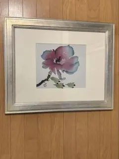 松木秋佳 「寒牡丹」 油彩 日本画 絵画 - メルカリ