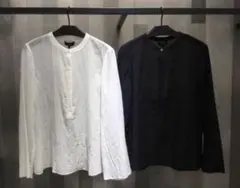 1.2回着美品　セオリー　ウォッシャブル コットン　シャツ　ブラウス　ホワイトS