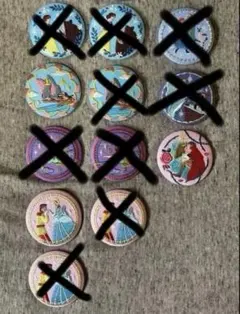 my様専用　ディズニー刺繍缶バッジ　シンデレラ、ダンボ、オーロラ3点セット