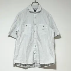 n0708【プレイボーイ】シャツ コットン100% 半袖 ストレッチ