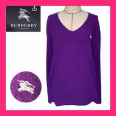 【希少】BURBERRY BLACK LABEL ロングTシャツ☆ Vネック☆L