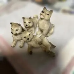 犬の置物 4体セット