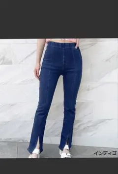 GORGE スリット フレア デニム パンツ インディゴのサムネイル