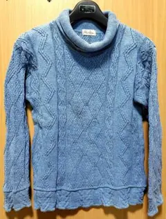 タートルネックセーター ライトブルー