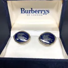 Burberrys バーバリー　カフリンクス シルバー925 ゴールド　ブルー