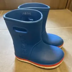 crocs 青 レインブーツ 17cm