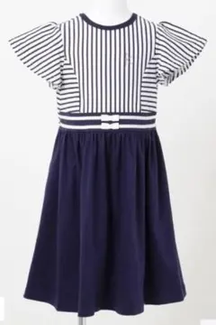 組曲130 クミキョクストライプドッキング ワンピース130