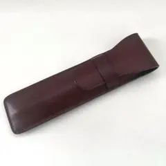 レザー ペンケース ブラウン 筆箱 土屋鞄 2本 万年筆 フラップ かぶせ