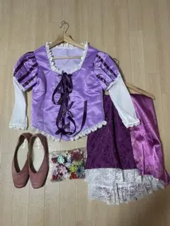 ラプンツェル 仮装 コスプレ コスチューム ディズニー ウィッグ