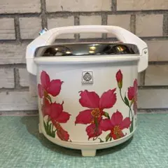 レトロタイガー電子ジャー　新品　花柄トロピカル　レトロのサムネイル
