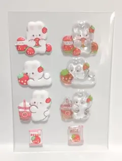 おすそ分け　ボンボンドロップシール　うさぎ　マシュマロシール　5