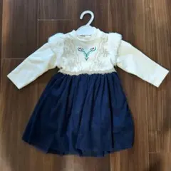 アナと雪の女王 ワンピース チュール ドレス 80