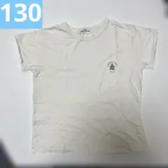 コムサでモードフィユ　Tシャツ　白　ホワイト　子ども　ワンポイント　130のサムネイル