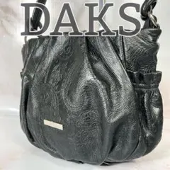 【美品】DAKS ダックス 牛革 レザー ペイズリー 型押し ワンショルダーのサムネイル