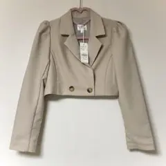 rienda♡パフスリーブクロップドジャケット