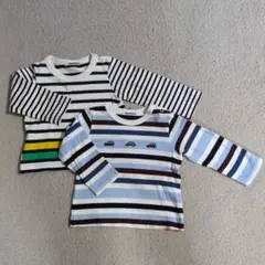 familiar ストライプ 長袖Tシャツ 2枚セット