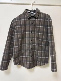 AZUL by moussy ブラウンチェックシャツ Sのサムネイル