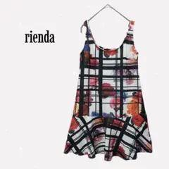 リエンダ【M】フラワーワンピース キャミソール ミニスカート 裏地 大人可愛い