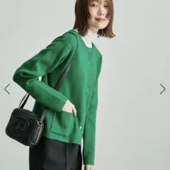 ROPÉPICNICロペピクニック ポケットニットカーディガン Mグリーン