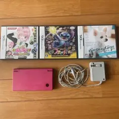 ピンク ニンテンドーDSi 本体とゲームソフト3本