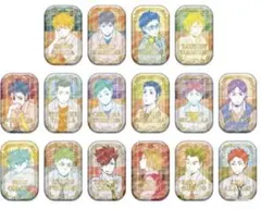 ハイキュ一　スクエア缶バッジ　未開封box オフショット　カラー　第一弾