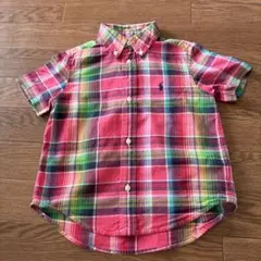 【美品】ラルフローレン　半袖　チェック　シャツ 3T 100cm