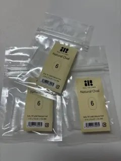 ネイルチップ ナチュラルオーバル 6号 3パック