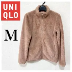 長野*由江様　ユニクロ　ファーリーフリースフルジップジャケット　くすみピンク　M