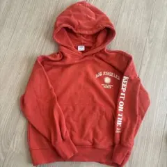 ZARA オレンジ フード付きパーカー 134cm