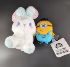 Curerabi ピュアラビ マスコットぬいぐるみ うさぎ ホワイト ミニオンズ