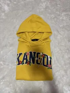 KANGOL 花柄刺繍 パーカー イエロー M