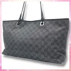 GUCCI グッチ GGキャンバス トートバッグ ブラック 113017 肩掛け