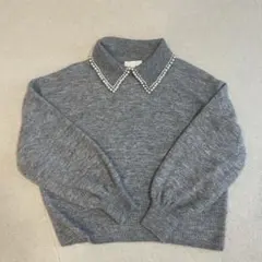H&M パール　カラー　セーター
