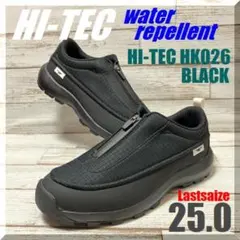 25.0 cm　雨天の通勤通学　撥水加工　HI-TEC　抜き履き簡単ジッパー仕様のサムネイル