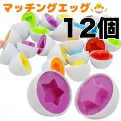 【12個セット】マッチングエッグ モンテッソーリ 知育玩具 たまご 型はめ