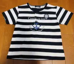 COMME CA ISM ストライプTシャツ 110A
