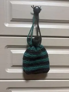 編み物 巾着 ポーチ ハンドメイド