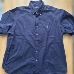 Ralph Lauren ネイビー 半袖ボタンダウンシャツ　XL
