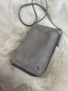 スマホショルダー お財布ショルダー スマホポーチ グレージュ