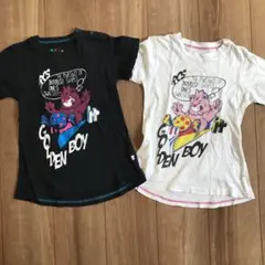ロデオクラウンズキッズMチュニックワンピースTシャツ②枚ワンピース105-115