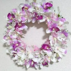 フラワーリース 風薫る3 咲き誇る花たち 玄関リース 造花 母の日