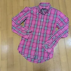 BURBERRY BLACK LABEL 長袖シャツ 貴重素敵なピンク チェック