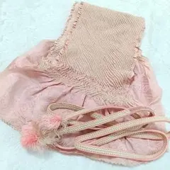D1 帯揚げ 帯締め セット しぼり くすみピンク