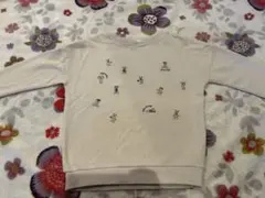 クリーム色トレーナー　スラップスリップ　刺繍　くま　クマのサムネイル