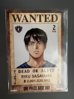 【非売品・レア】ビーコル×ワンピースコラボ 笹山陸選手 手配書フォトシート