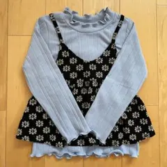 apres les cours 花柄キャミ 重ね着風カットソー 長袖