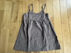 新品 女の子 キッズ キャミワンピース ブラウン 120センチ 春夏