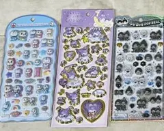 シール　うるちゅる　モンチッチ　クロミ　サンリオ　コットンパフィ　ドラえもん