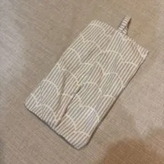 新品　ハンドメイド　波模様のティッシュケース